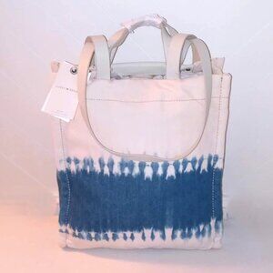 Lucky Brand Soue Tote - Tie Dye , Blue/Cream, Canvas/Leather